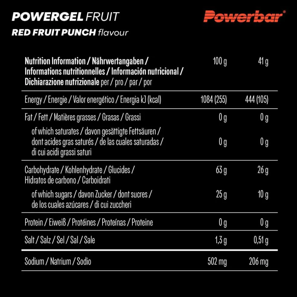 PowerBar PB POWERGEL FRUIT RED FRUIT (41GX24) PACKAGE - Energiedrink