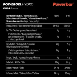 PowerBar PB POWERGEL HYDRO COLA (67MLX24) PACKAGE - Energiedrink