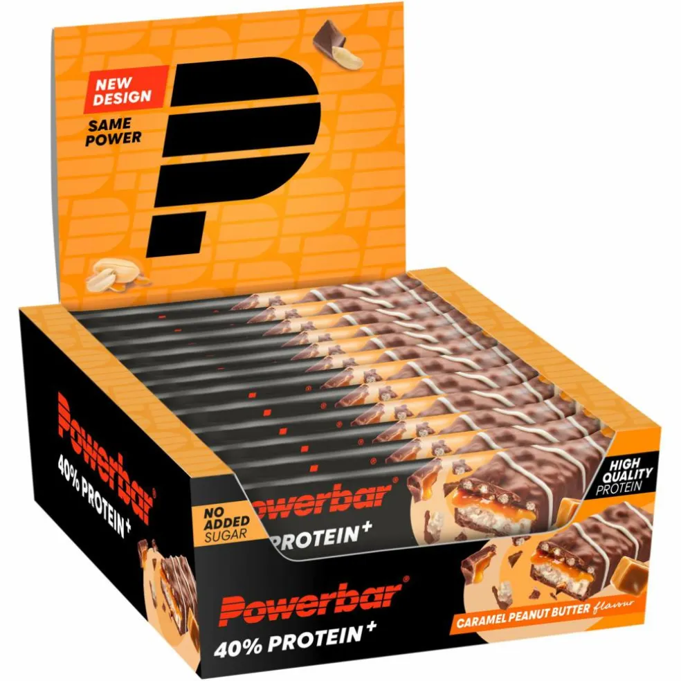 PowerBar PB PROTEIN 40% CRISP LS CARAM PEANUTBUTTER (40GX12) PACKAGE - Energieriegel