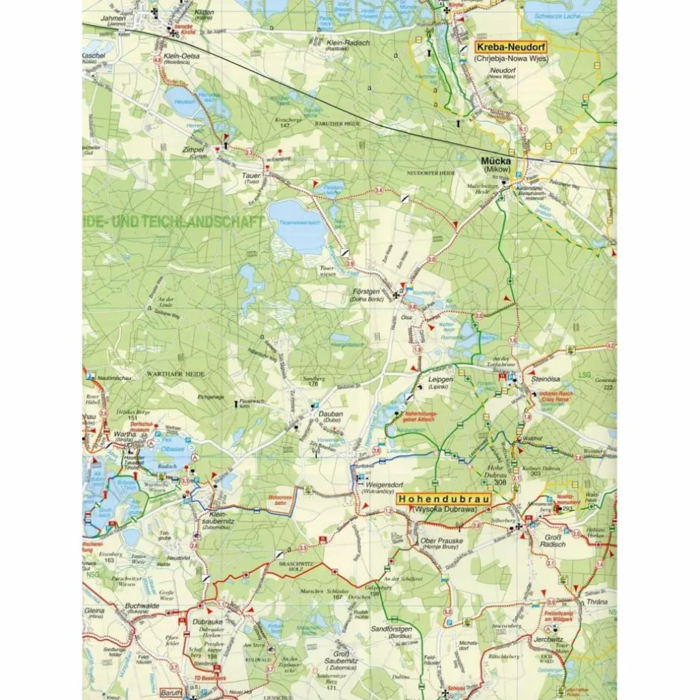 RADWANDER- UND WANDERKARTE OBERLAUSITZER - Wanderkarte