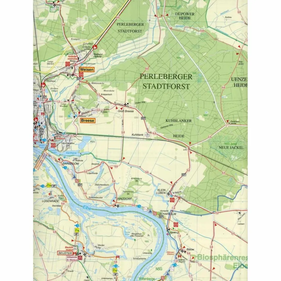 RADWANDER- UND WANDERKARTE WITTENBERGE - Wanderkarte