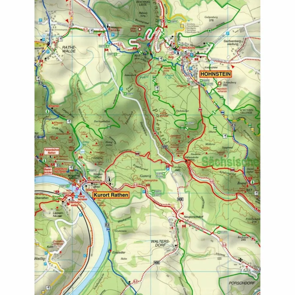 RADWANDER- UND WANDERKARTE KÖNIGSTEIN, K - Wanderkarte