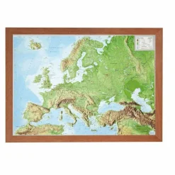 RELIEF EUROPA 1:16 MIO MIT HOLZRAHMEN - Karte