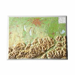 RELIEFKARTE BAYERISCHES OBERLAND 1 : 400.000 - Karte