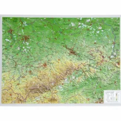 RELIEFKARTE SACHSEN KLEIN 1 : 650.000 - Karte