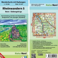 RHEINWANDERN 5 - BONN - SIEBENGEBIRGE - Wanderkarte