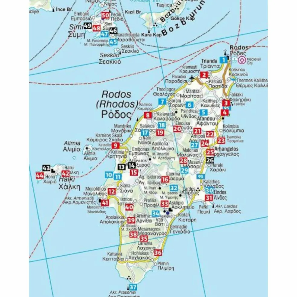 RHODOS MIT SYMI UND CHALKI - Wanderführer