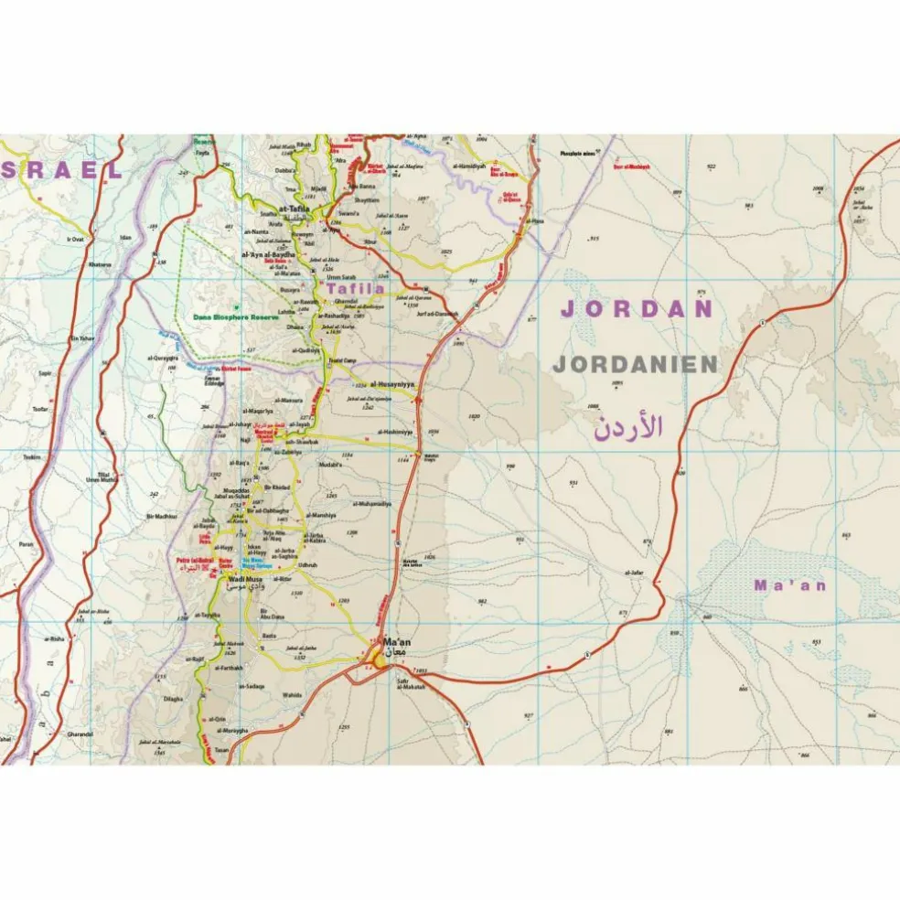 RKH WMP JORDANIEN 1:400.000 - Straßenkarte