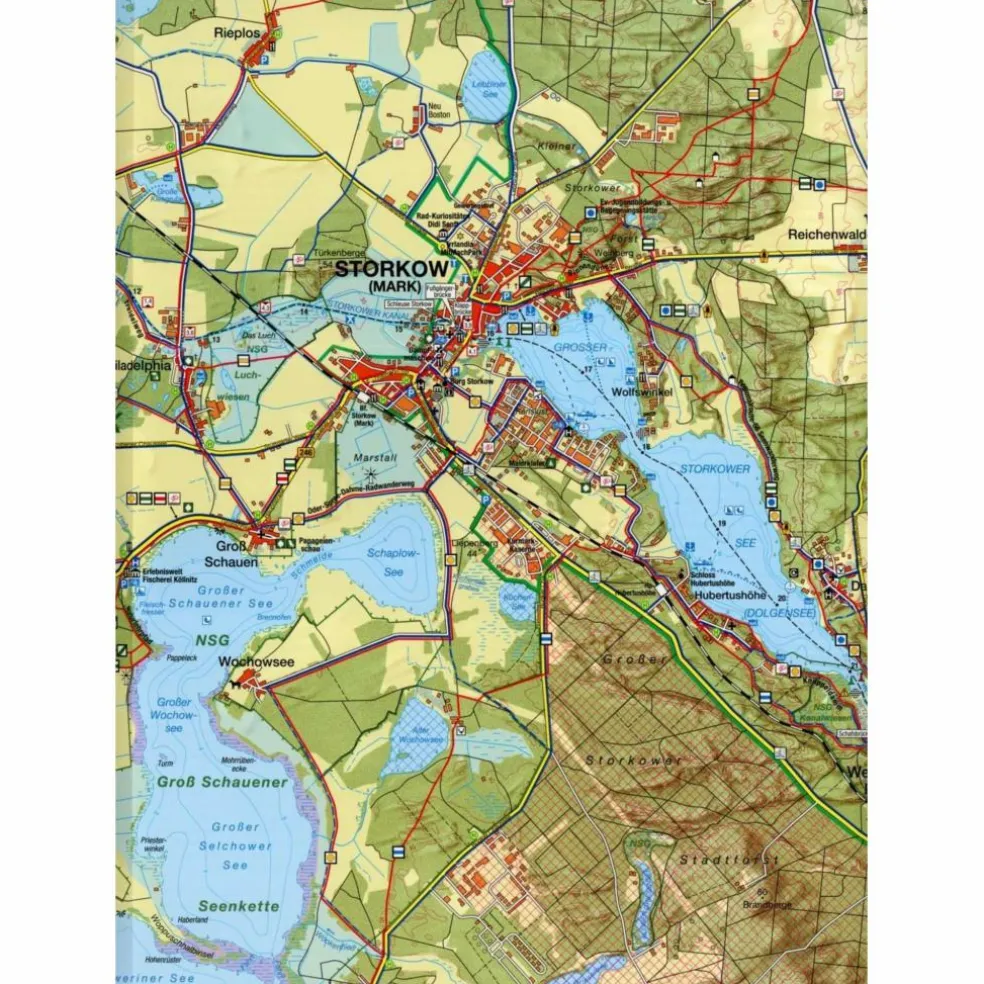 RWG-KARTE STORKOWER GEWÄSSER - SCHARMÜTZ - Wanderkarte