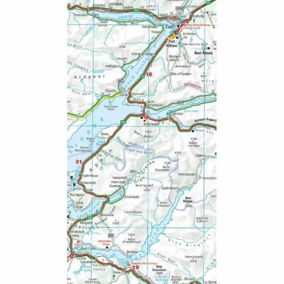 SCHOTTLAND, REGIONALSTRASSENKARTE 1:275 000