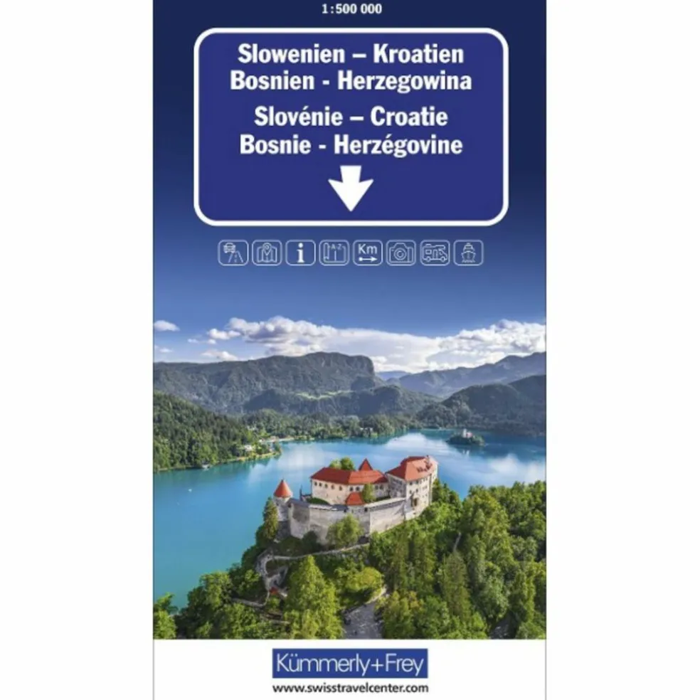 SLOWENIEN - KROATIEN - BOSNIEN-HERZEGOWINA STRASSENKARTE