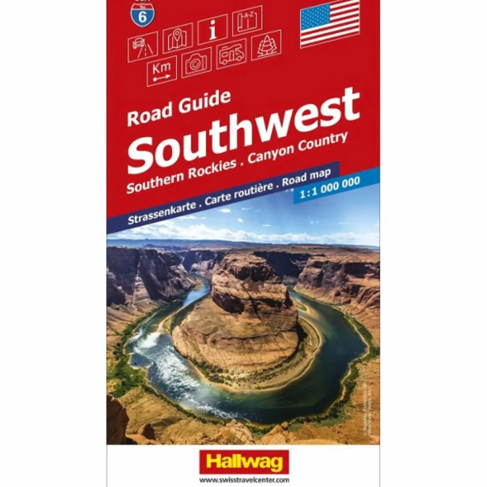 SOUTHWEST, SOUTHERN ROCKIES, CANYON COUNTRY STRASSENKARTE