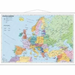 STAATEN EUROPAS. WANDKARTE MIT METALLLEI - Poster