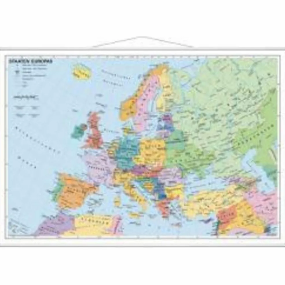 STAATEN EUROPAS. WANDKARTE MIT METALLLEI - Poster