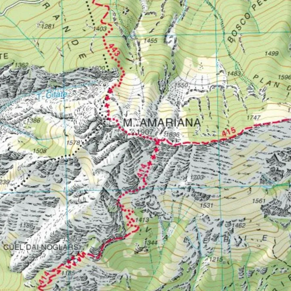 TABACCO WANDERN 1 : 25 000 PREALPI CARNICHE / VAL TAGLIAMENT - Wanderkarte