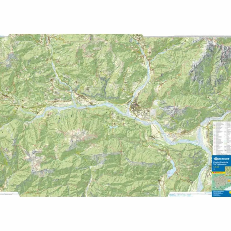TABACCO WANDERN 1 : 25 000 PREALPI CARNICHE / VAL TAGLIAMENT - Wanderkarte