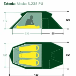 Tatonka ALASKA 3.235 PU - Tunnelzelt