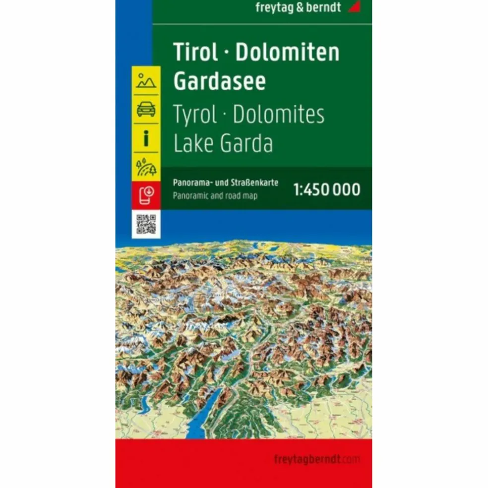TIROL - DOLOMITEN - GARDASEE - PANORAMA, STRAßENKARTE - Straßenkarte
