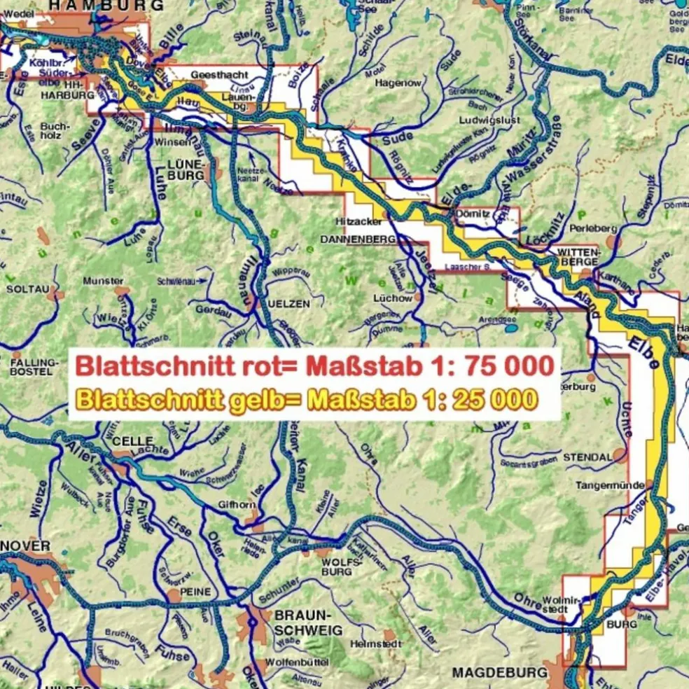 TOURENATLAS TA8 WASSERWANDERN 08 MAGDEBURG-HAMBURG - Reiseführer
