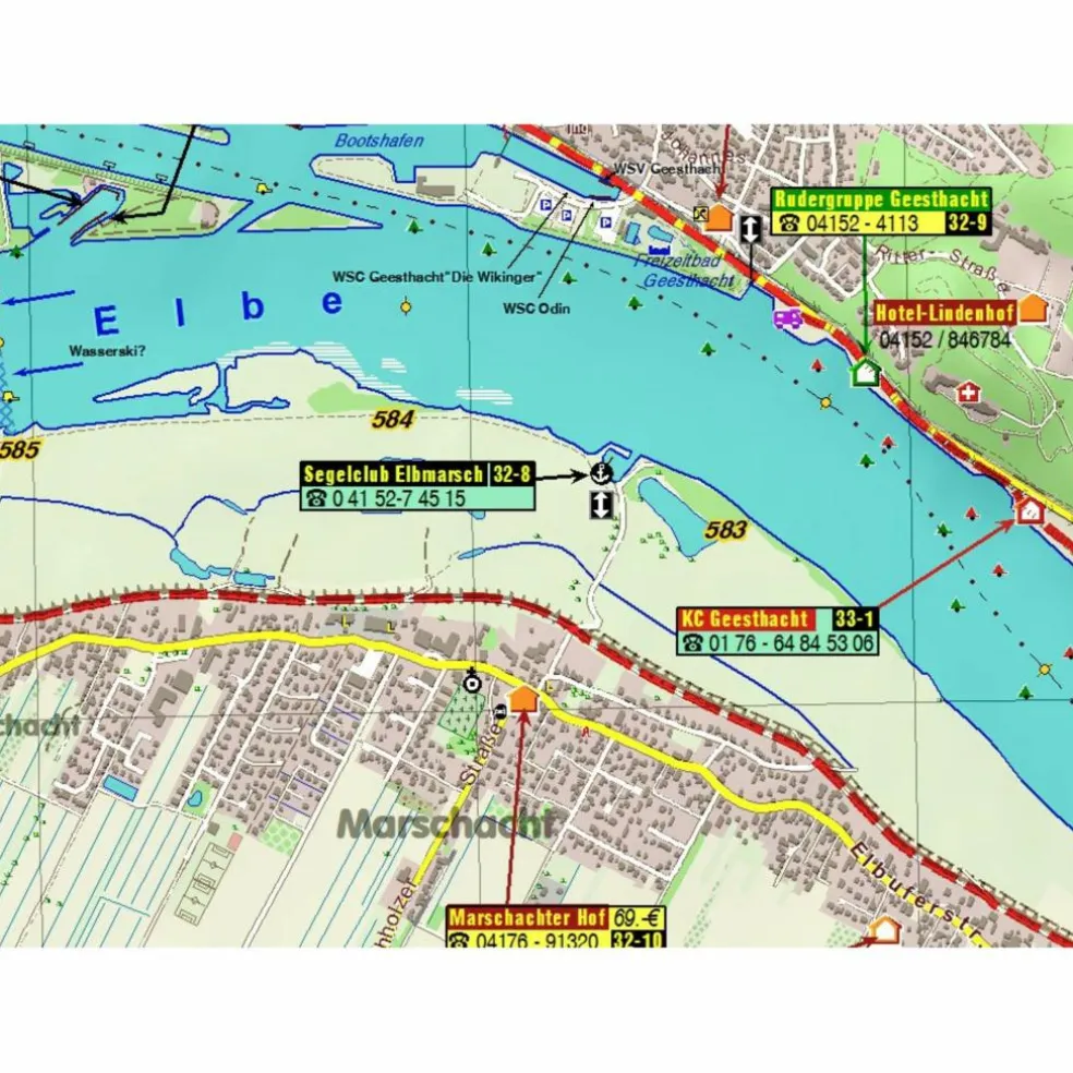 TOURENATLAS TA8 WASSERWANDERN 08 MAGDEBURG-HAMBURG - Reiseführer
