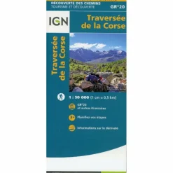 TRAVERSÉE DE LA CORSE GR20 1:50 000 - Wanderkarte