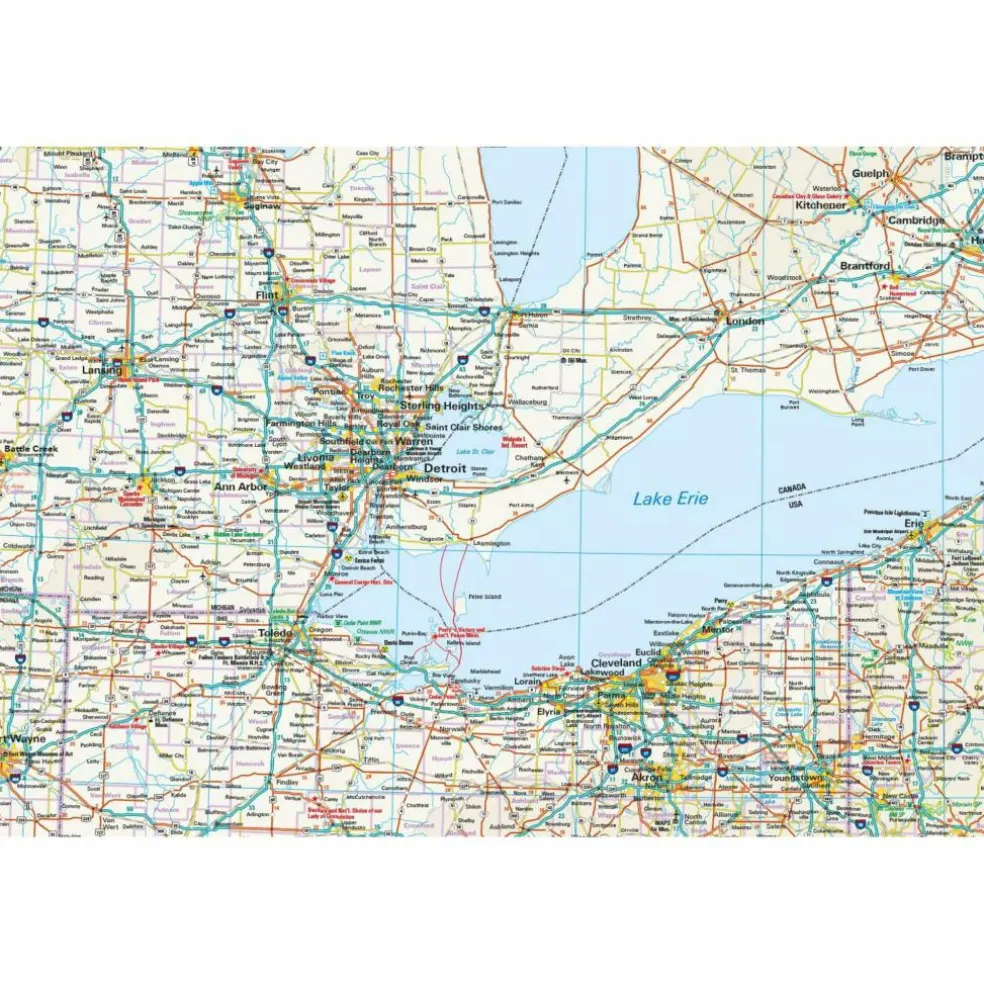 USA 04. NORDOST 1 : 1 250 000 - Straßenkarte