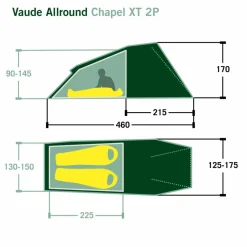 Vaude ALLROUND CHAPEL XT 2P - Tunnelzelt