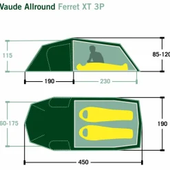 Vaude ALLROUND FERRET XT 3P - Tunnelzelt