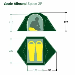 Vaude ALLROUND SPACE 2P - Kuppelzelt
