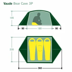 Vaude BEAR CAVE 3P - Kuppelzelt