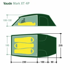 Vaude MARK XT 4P - Tunnelzelt
