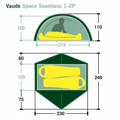 Vaude SPACE SEAMLESS 1-2P - Kuppelzelt