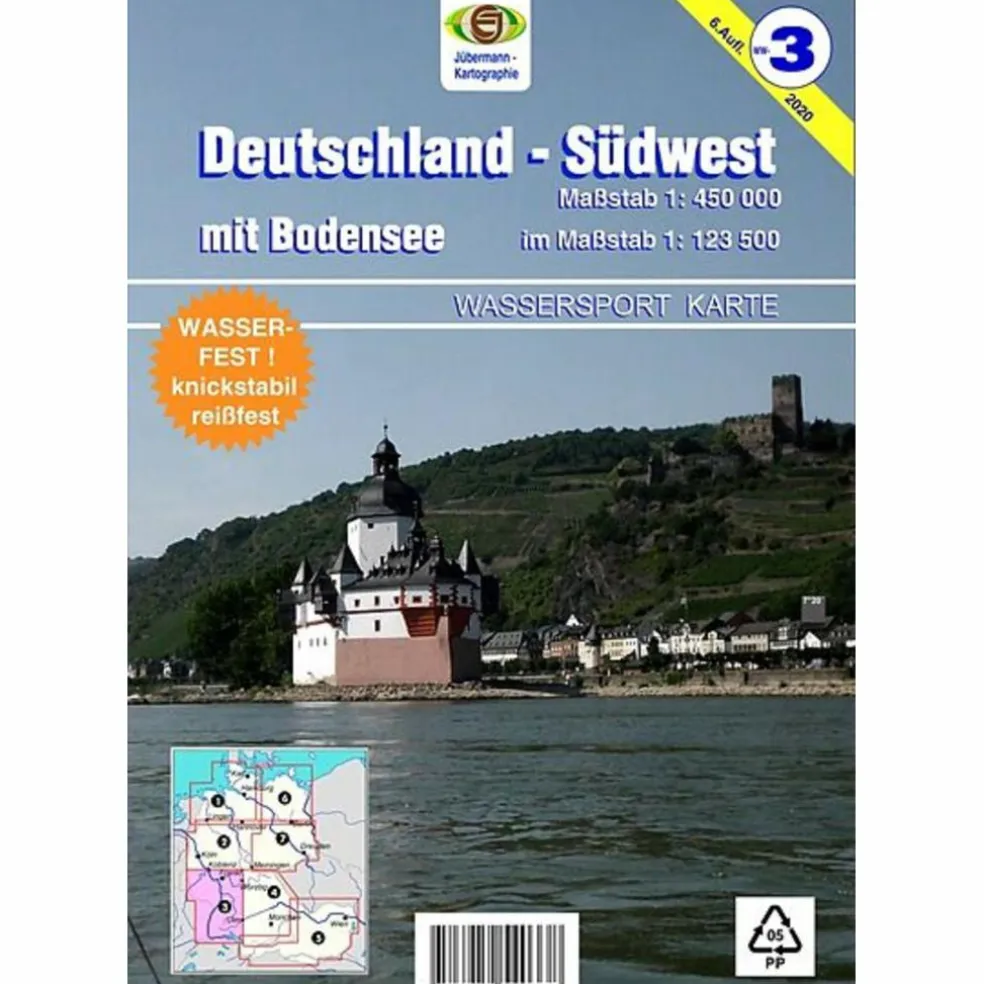WASSERSPORTKARTE BLATT 3 SÜDWEST 1:450 000 - Wasserkarte