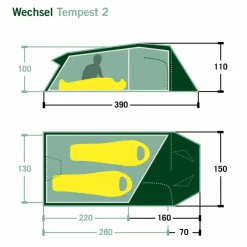 Wechsel TEMPEST 2 - Tunnelzelt