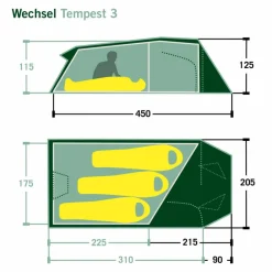 Wechsel TEMPEST 3 - Tunnelzelt