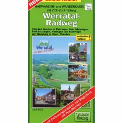WERRATAL-RADWEG 1:35 000 RADWANDERKARTE MIT ZICK-ZACK-FALTUN - Fahrradkarte