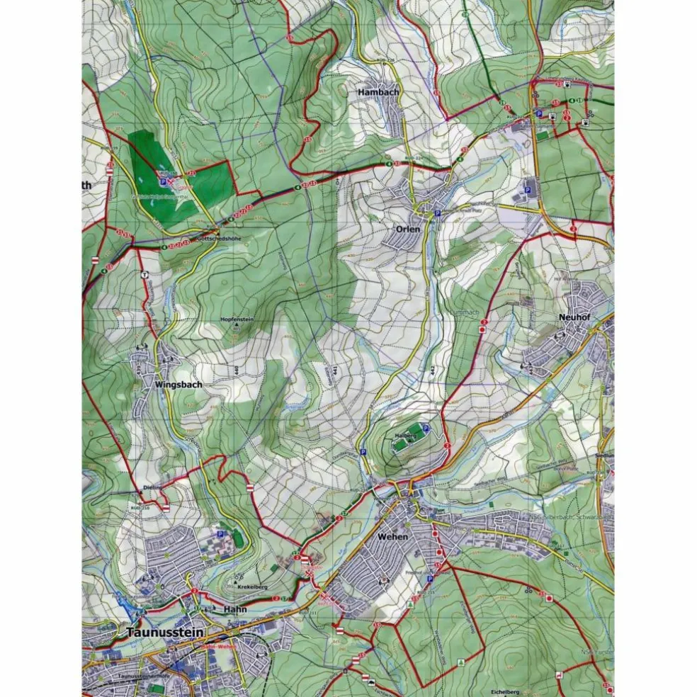 WIESBADEN UND UMGEBUNG 1:25.000 - Wanderkarte